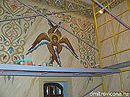 Роспись иконой лавке при храме Вход Господень в Иерусалим в городе Верея