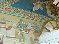 Роспись трапезной храма  Иоанна Богослова в селе Слотино