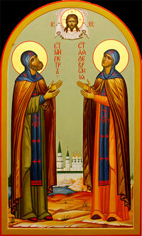 икона святые благоверные князь Петр и княгиня Феврония Муромские