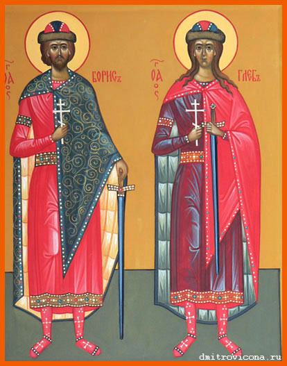 икона святые мученики борис и глеб